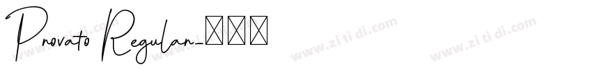 Provato Regular字体转换